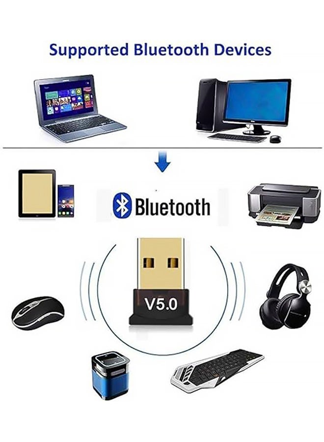 Bluetooth Adapter for PC, USB Bluetooth Adapter 5.0 Transmitter Bluetooth Dongle Stick Bluetooth Receiver Adapter for PC Notebook - Image 3